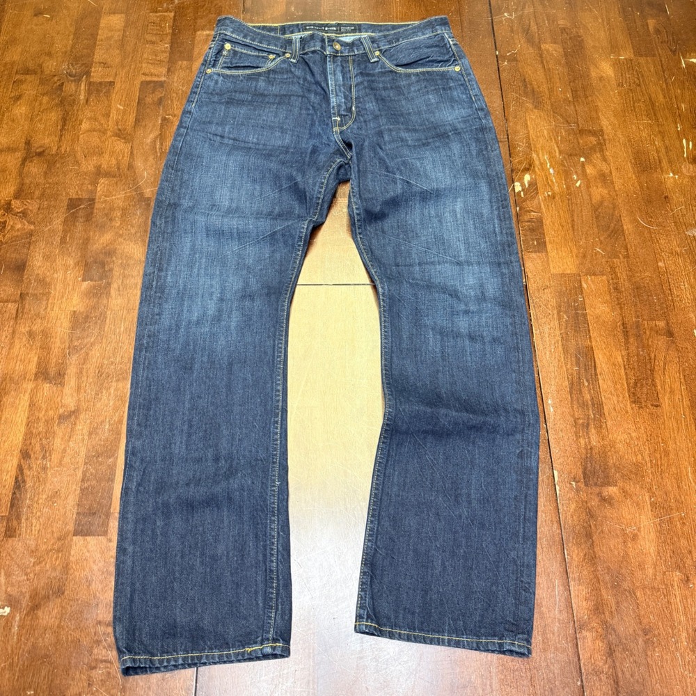 Big‎ Star Mens Jeans 33x32 Division Slim Fit Dark Wash Denim Pants